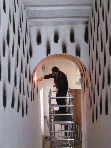 vue artiste au travail